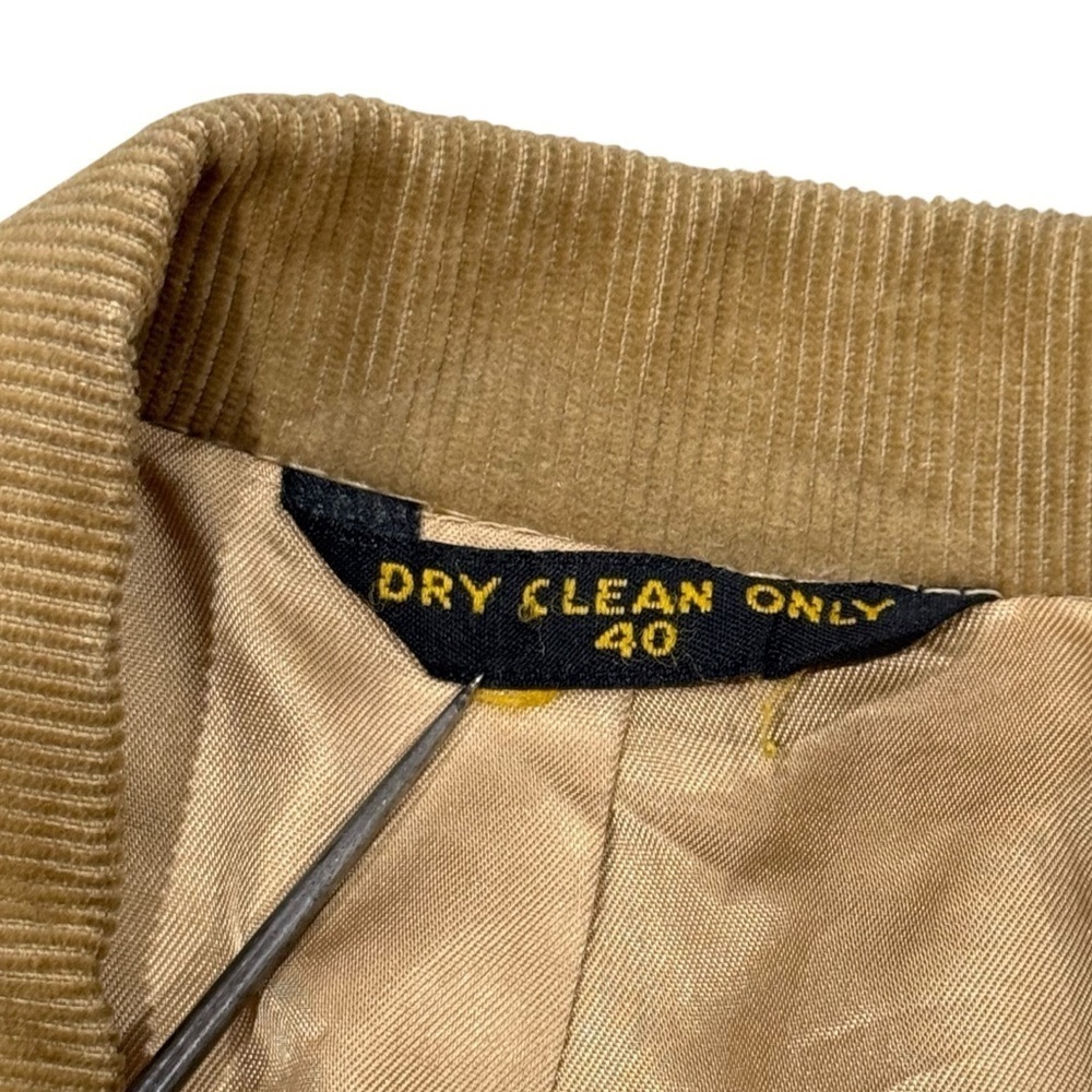 Vintage 70s Western Wear Corduroy Blazer Mustang by Haggar Made in USA Tan | 40 - Picture 9 of 9